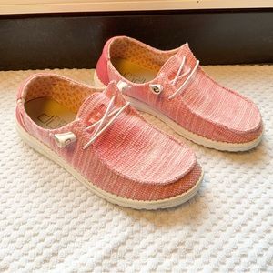 Hey Dude Wendy women size 10 pink/red shoes